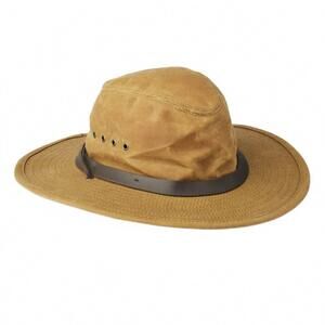 NEW FILSON men's tin brush hat in dark tan